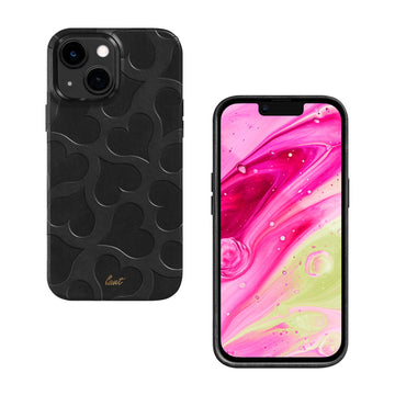 MOTIF case Compatible with MagSafe for iPhone 14 Series - Black Hearts