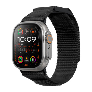 CHAMPS SPORT Watch Strap for Apple Watch Series 4-10 & SE & ULTRA - BLACK