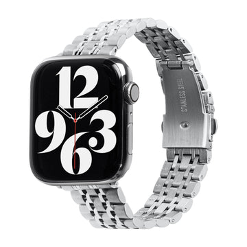 LINKS NOBLE Watch Strap for Apple Watch Series 4-10 & SE & ULTRA - SLIVER