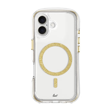 AERO SPARKLE case for iPhone 16 Series - crystal gold
