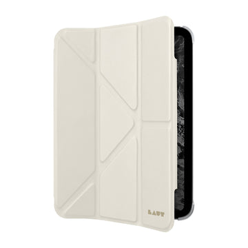 HUEX FOLIO Versatile Stand case with Stylus Pen Slot for iPad mini 7 / iPad mini 6 - CREAM WHITE