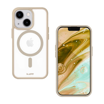 HUEX PROTECT case Compatible with MagSafe for iPhone 14 Series - Sand