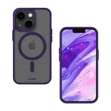 HUEX PROTECT case Compatible with MagSafe for iPhone 14 Series - Dark Purple
