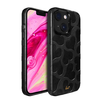 MOTIF case Compatible with MagSafe for iPhone 14 Series - Black Hearts