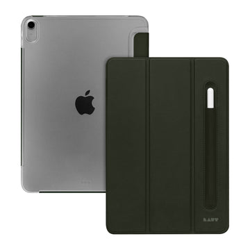 HUEX FOLIO case with Pencil Holder for iPad 10.9-inch ((A16) 11th Gen, 2025 / 10th Gen, 2022) - Military Green